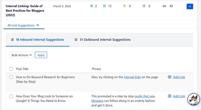 Best Free WooCommerce Plugins for Your Online Store 25 AIOSEO Internal Linking Assistant Example