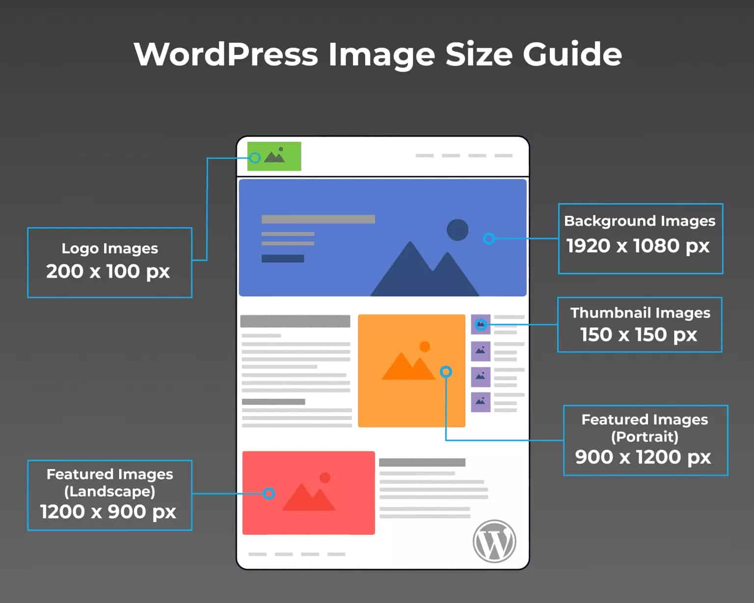 WordPress Image Sizes: 5 Best Tips For SEO Optimization 9 Best WordPress Image Sizes Infographic