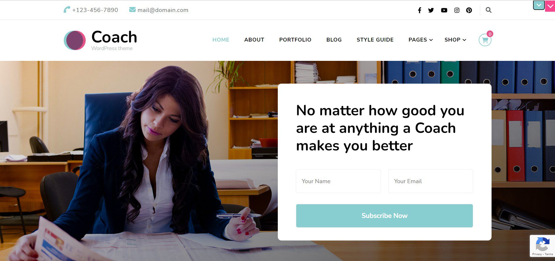 11 Best Free Landing Page WordPress Themes 14 blossom coach - spring wizard of free landing page wordpress community