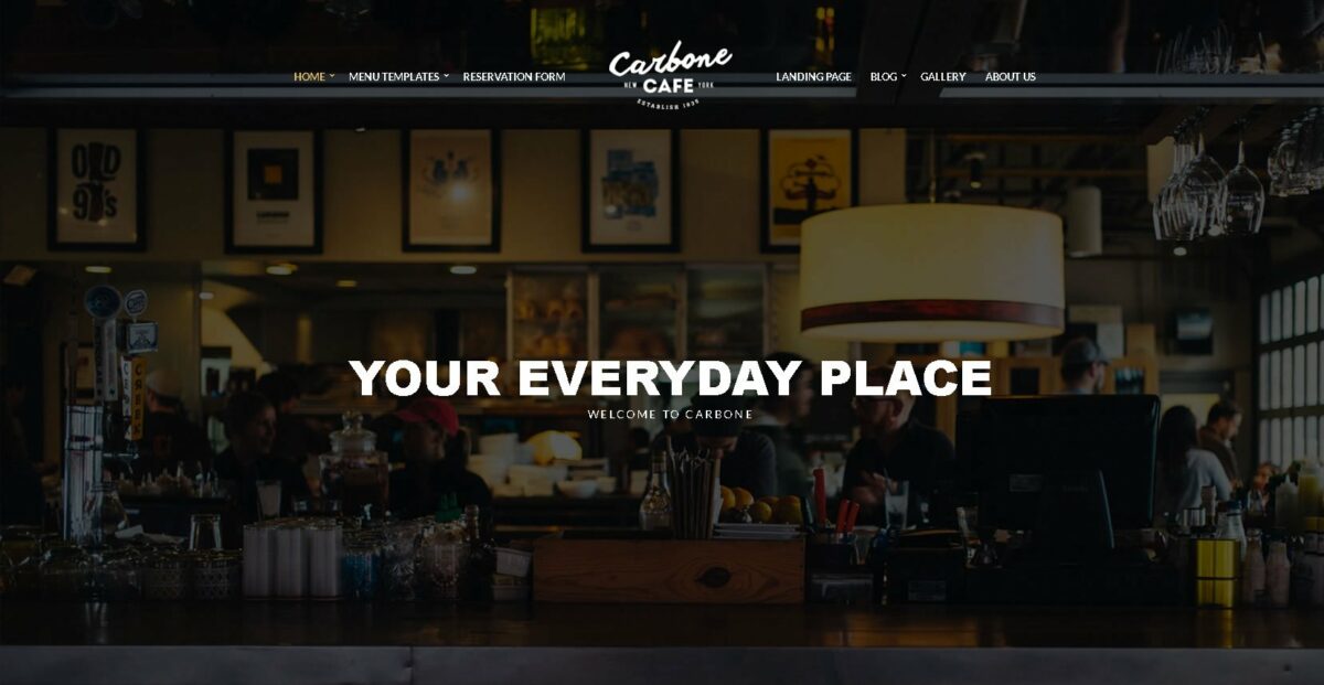The Most Optimized WordPress Themes for Restaurants 12 carbone wordpress theme