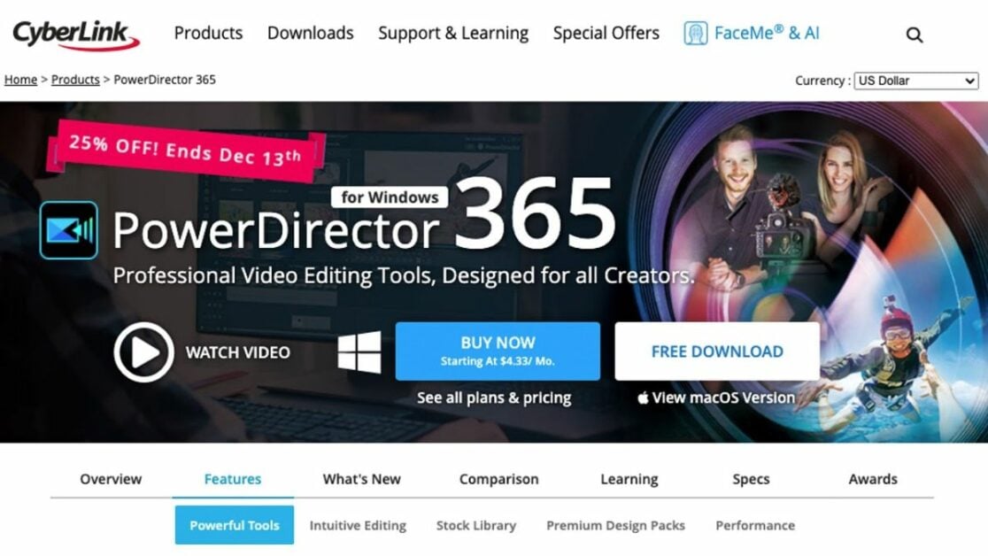 6 Best Video Editing Software Complication (Simple and Powerful) 14 Cyberlink Powerdirector 365