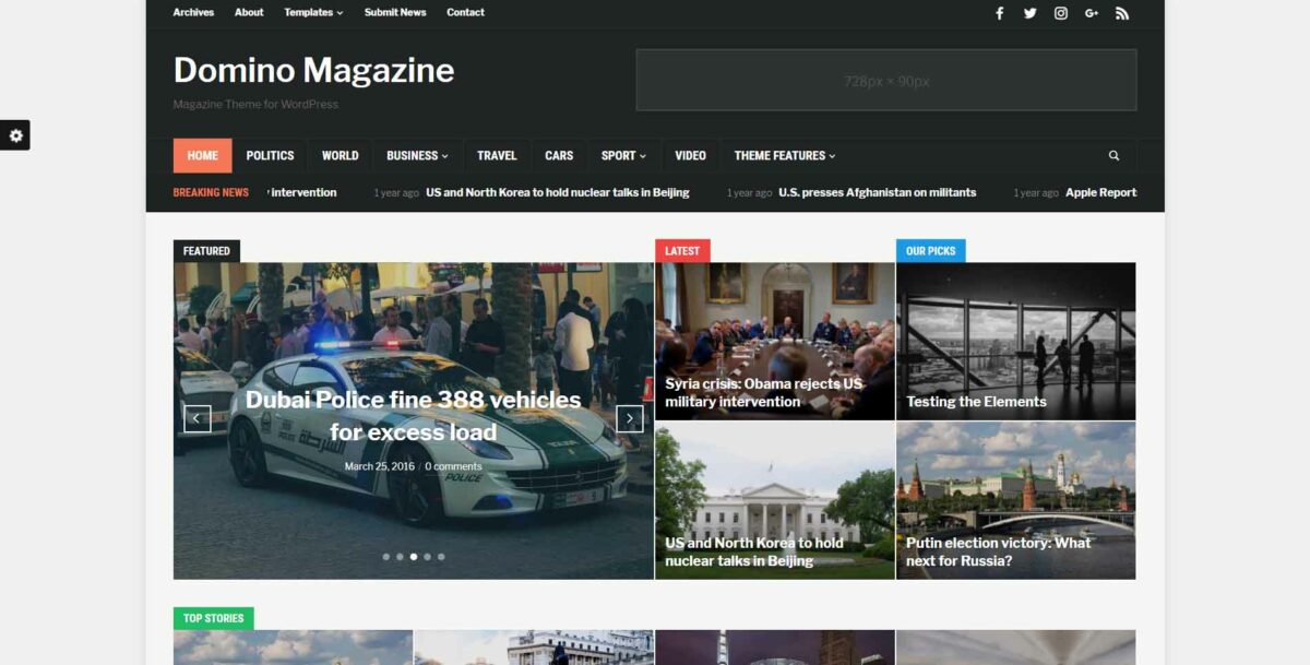 20+ Best WordPress Newspaper Themes 38 domino magazine wordpress theme