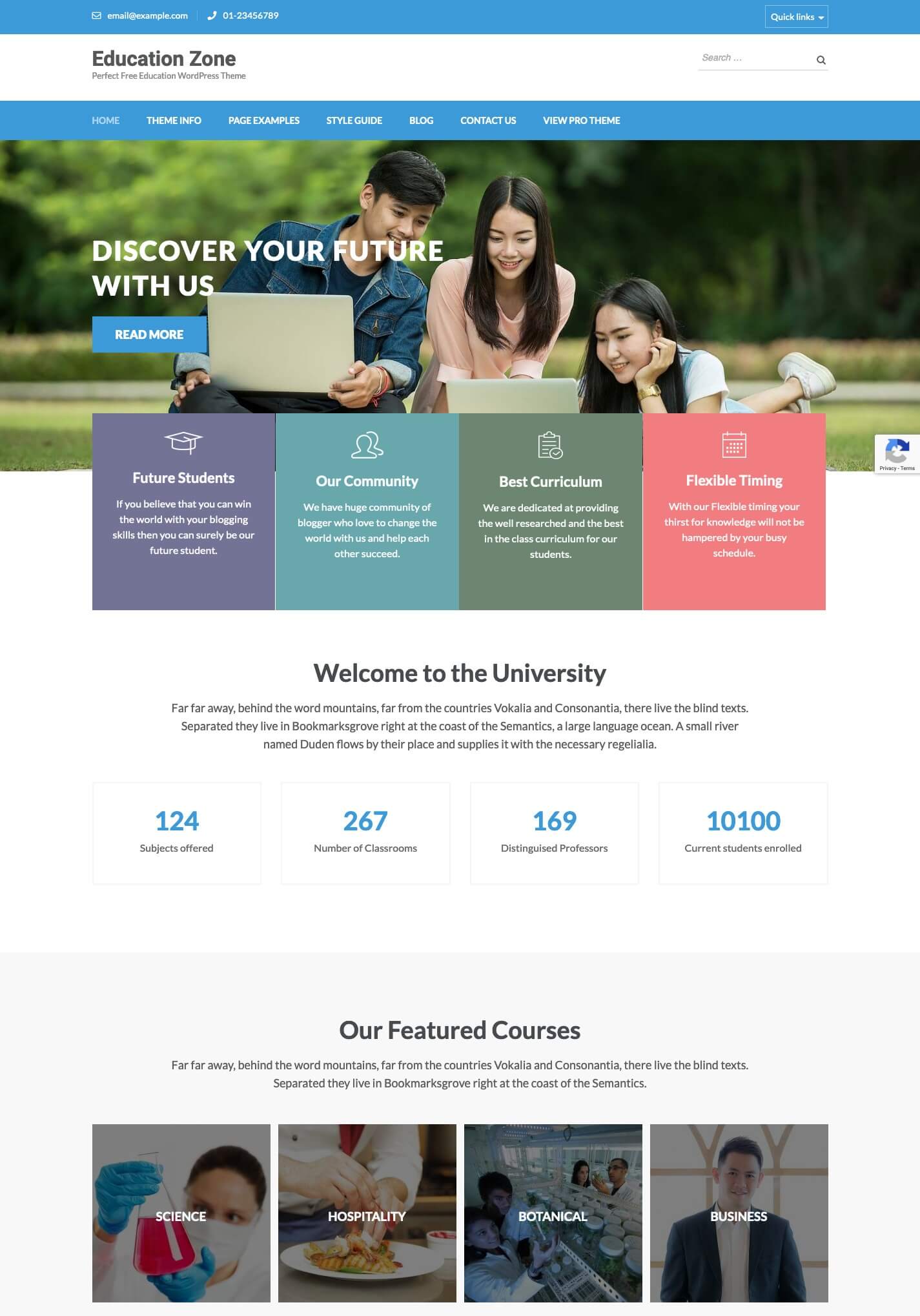 11 Best Free Landing Page WordPress Themes 19 education zone