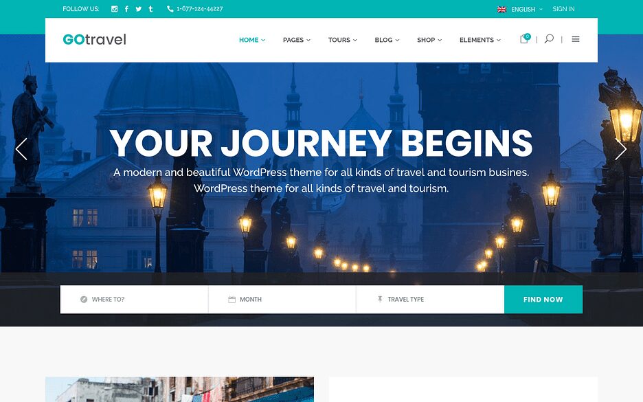 List of 10 Best Travel Wordpress Themes That You Are Finding 16 GoTravel Travel WordPress Theme