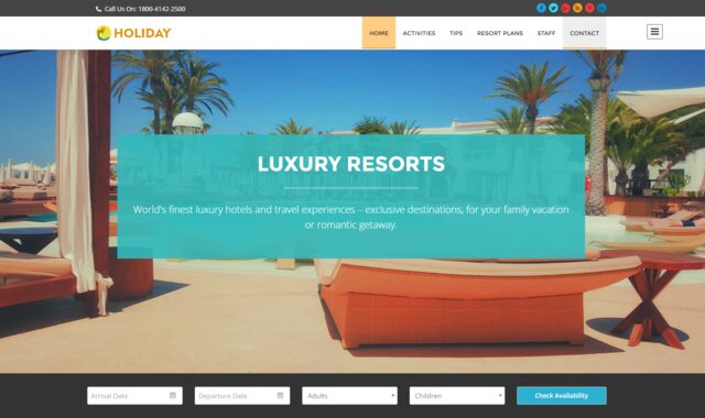 Best Modern Luxury Restaurant WordPress Themes 11 holiday-wp-theme