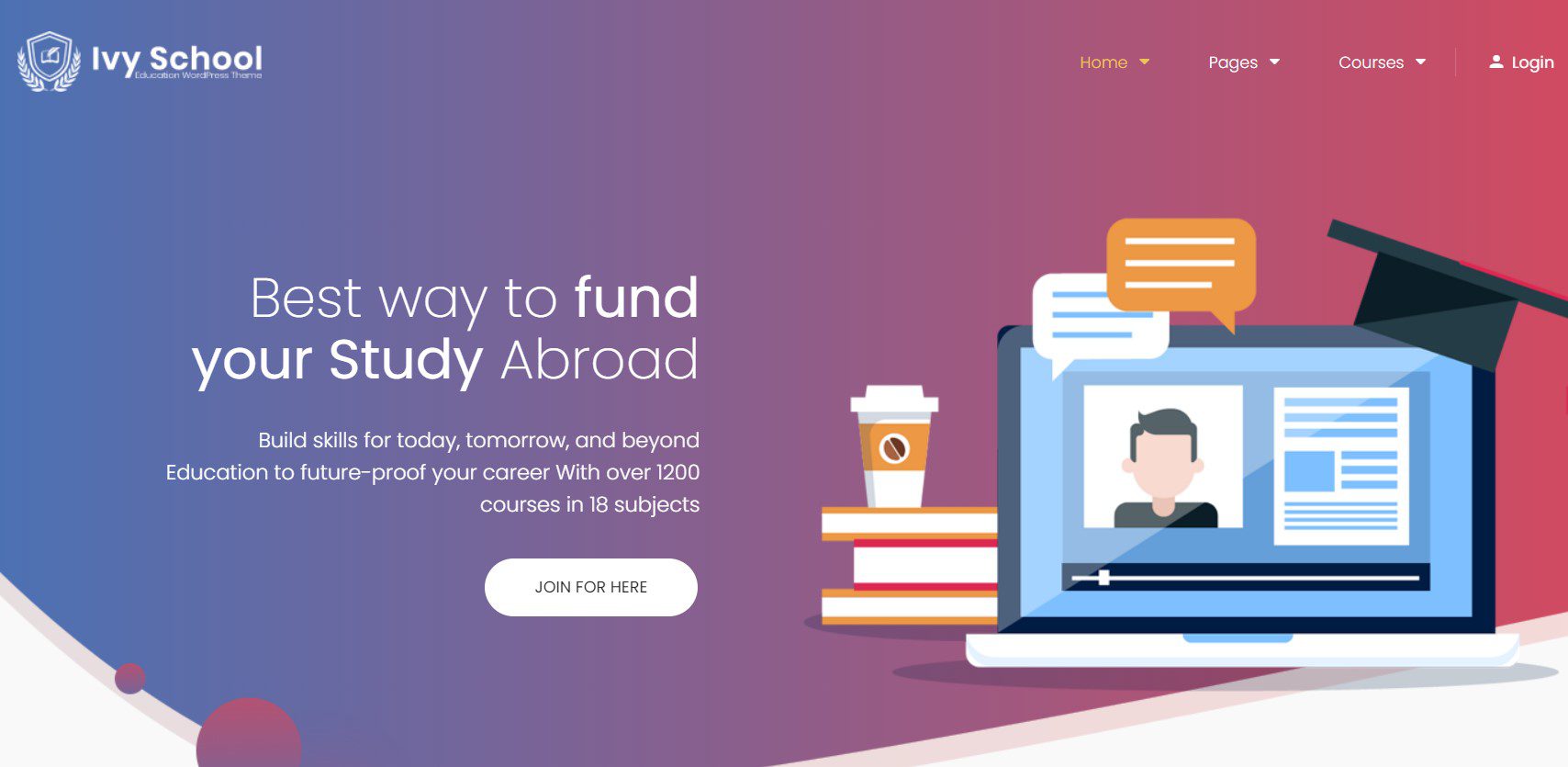10+ Best Choices of Online Education WordPress Theme 15 ivyprep modern theme for school and university