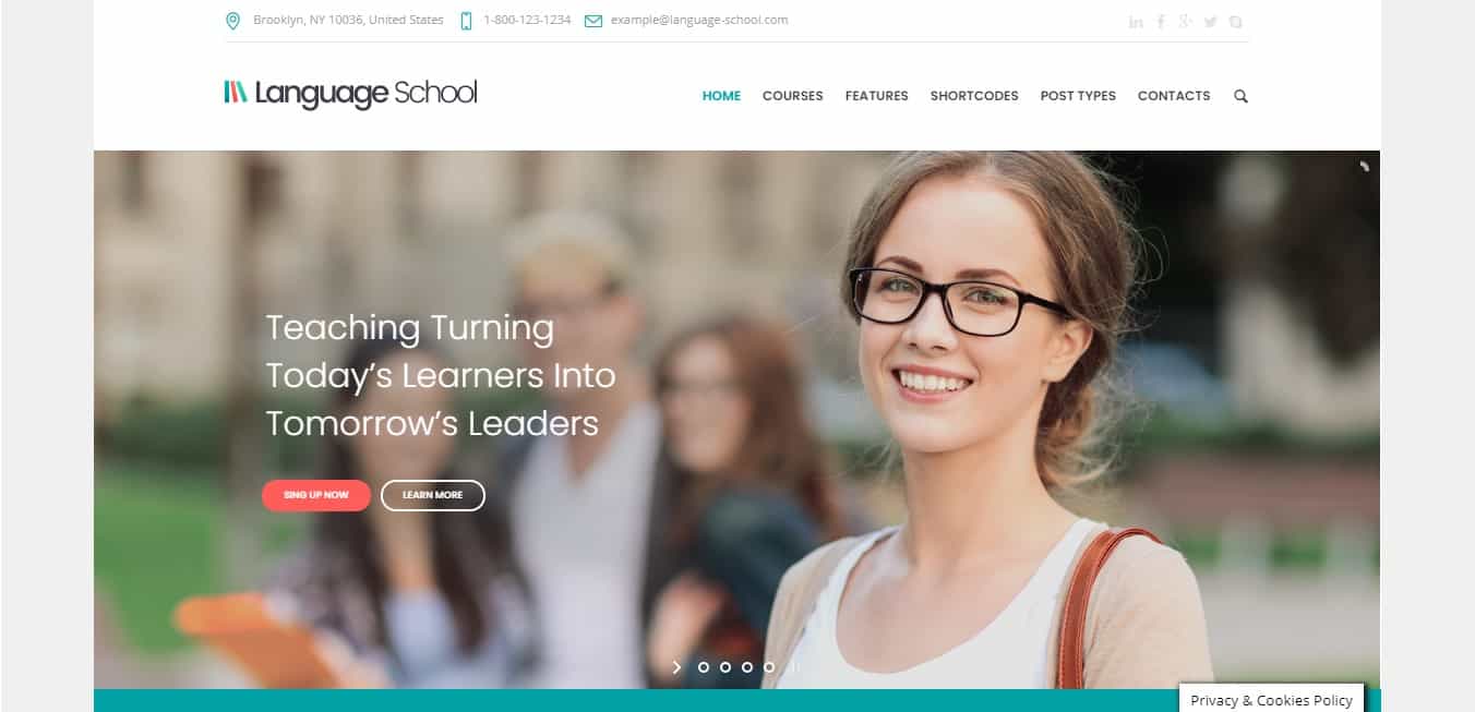 11 Best eLearning WordPress Themes 16 Language School Theme WordPress eLearning