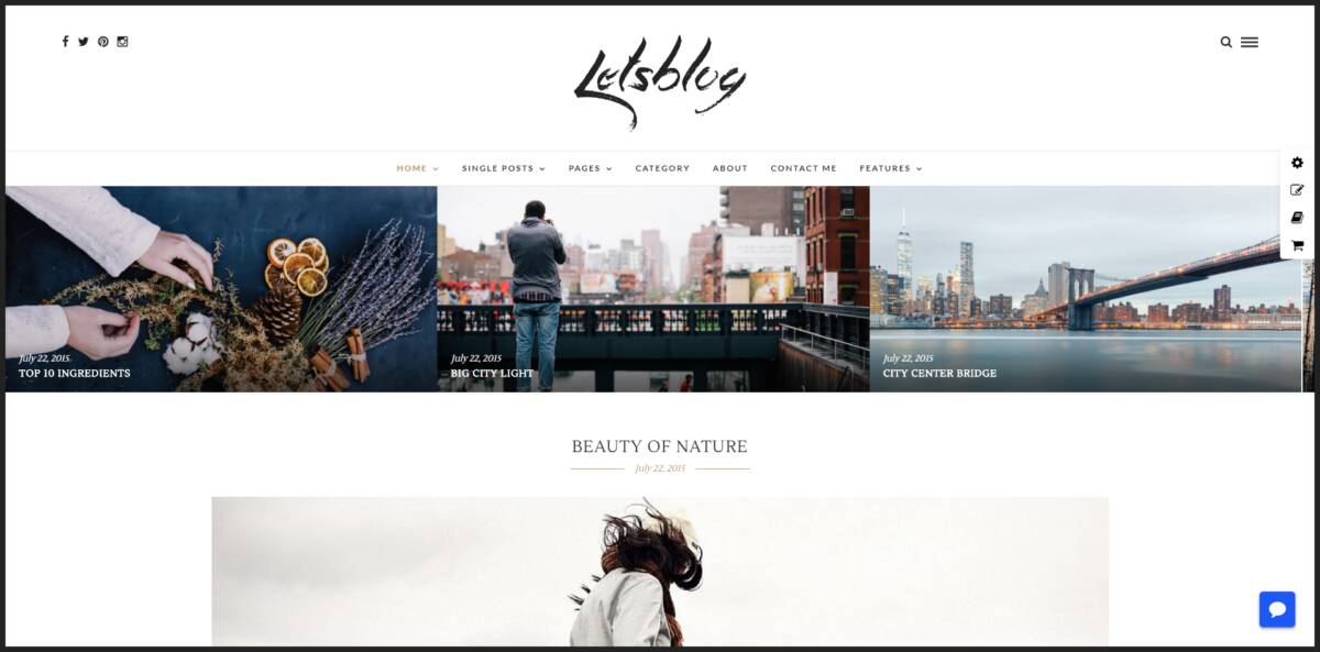 best personal blog wordpress themes Let's Blog