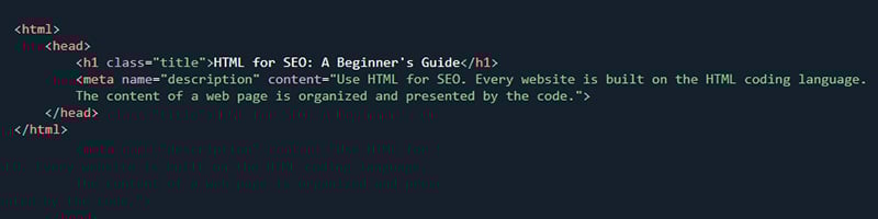 HTML for SEO: A Beginner's Guide 7 HTML for SEO: Meta Description Tag In HTML