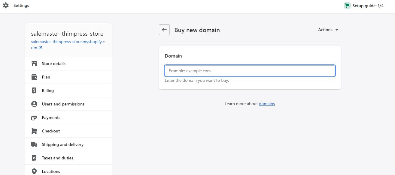 How to create an Online Store with Shopify? 43 new domain