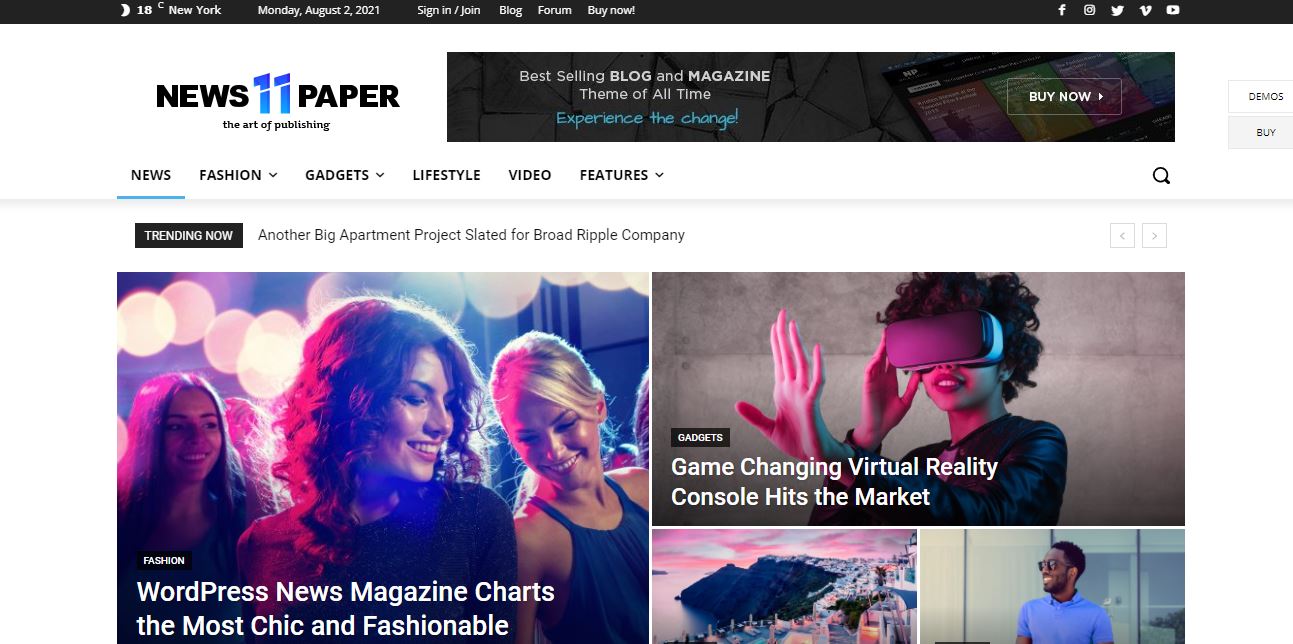 9+ Best Magazine WordPress Theme 11 newspaper charming and easy to use magazine wordpress theme