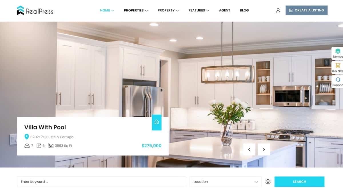 Best SEO WordPress Theme: Top 12 The "Fourth Apples" 16 RealPress - Estate Sale and Rental WordPress Theme