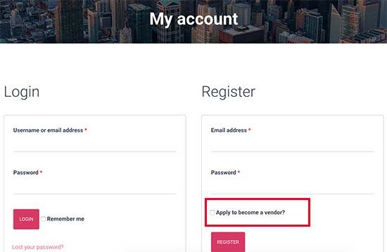 How to Create an Online Marketplace Using WordPress: Beginner’s Guide 29 Register As Vendor