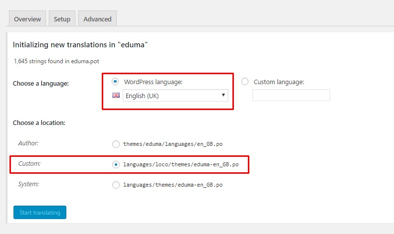 How to Edit The Button in Eduma with Loco Translate 12 s5 createnew