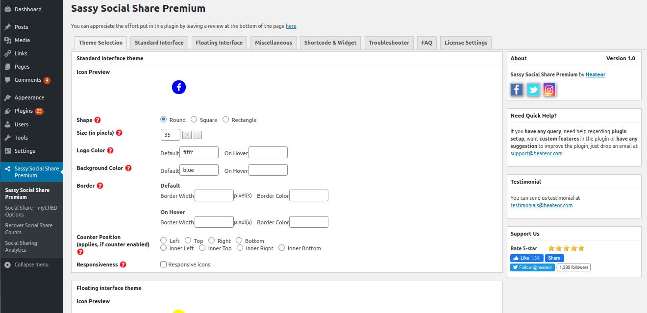 Top 8 Incredible Social Media Plugins For Wordpress 13 Sassy Social Share