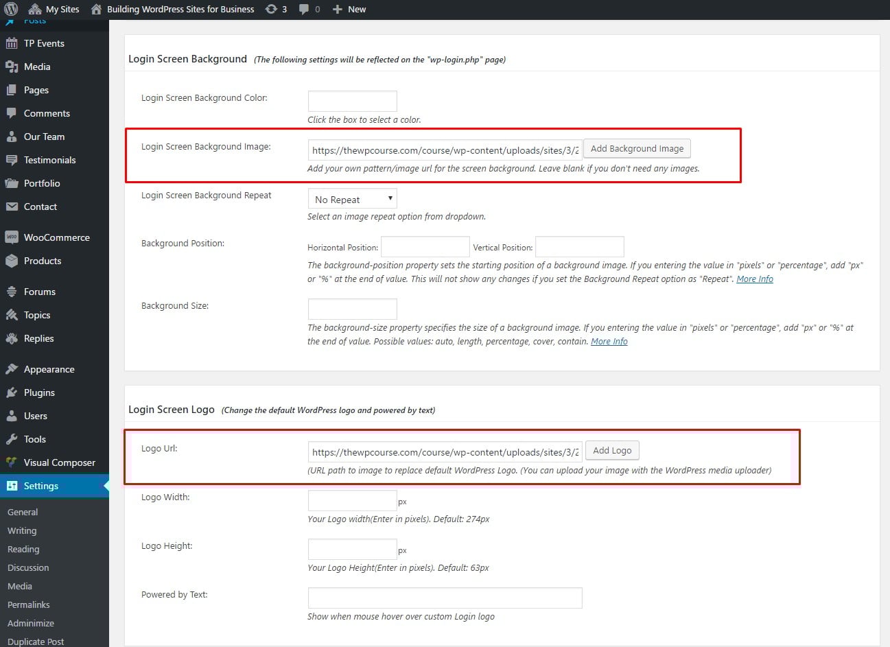 login screen background
