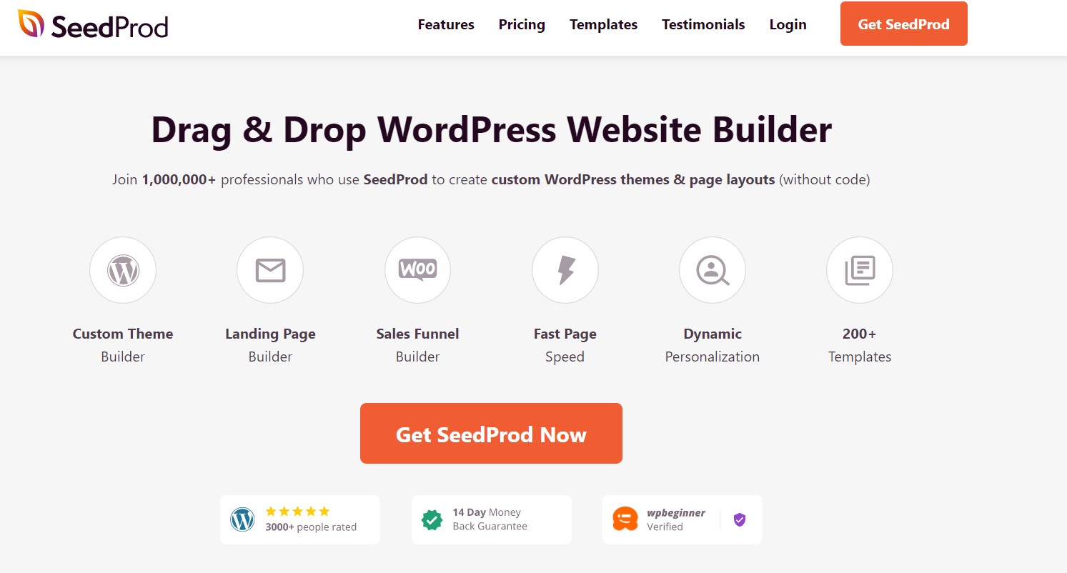 List of 15+ Most Popular WordPress Plugin 24 seedprod website builder