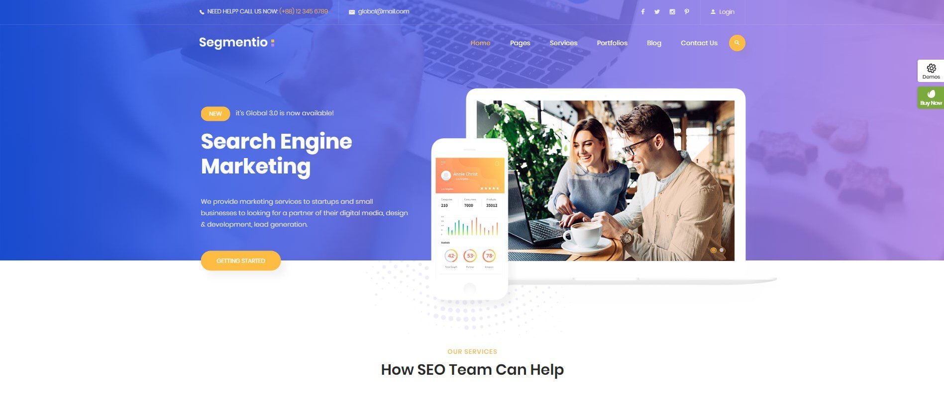 The 20 Best Responsive WordPress Themes 24 SegmentIO - The Best SEO Agency WordPress Theme