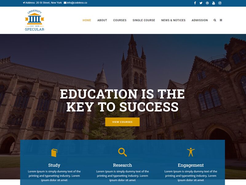 10+ Best Choices of Online Education WordPress Theme 24 specular