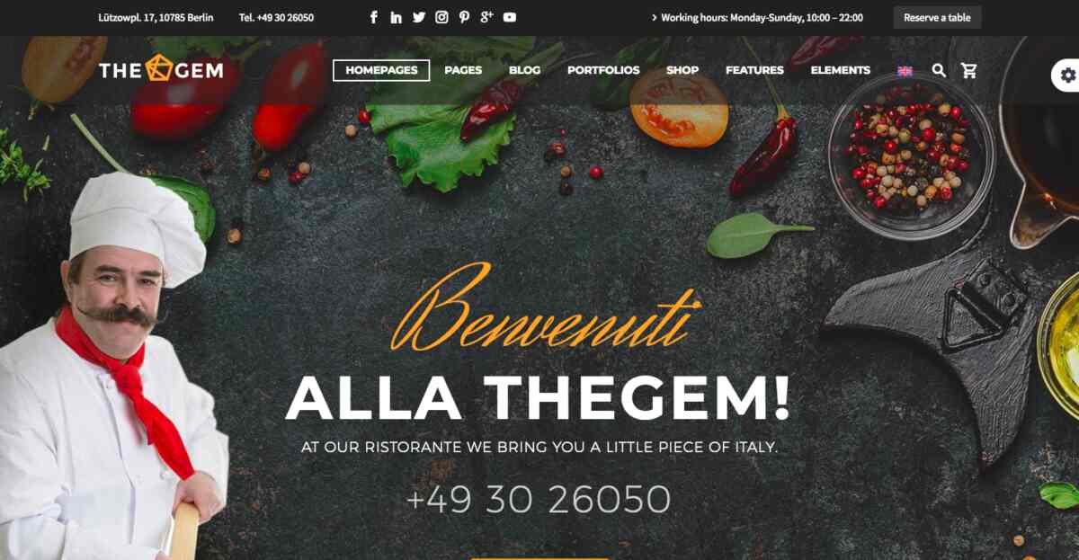 Top 10 Best Restaurant WordPress Themes For Websites 15 TheGem