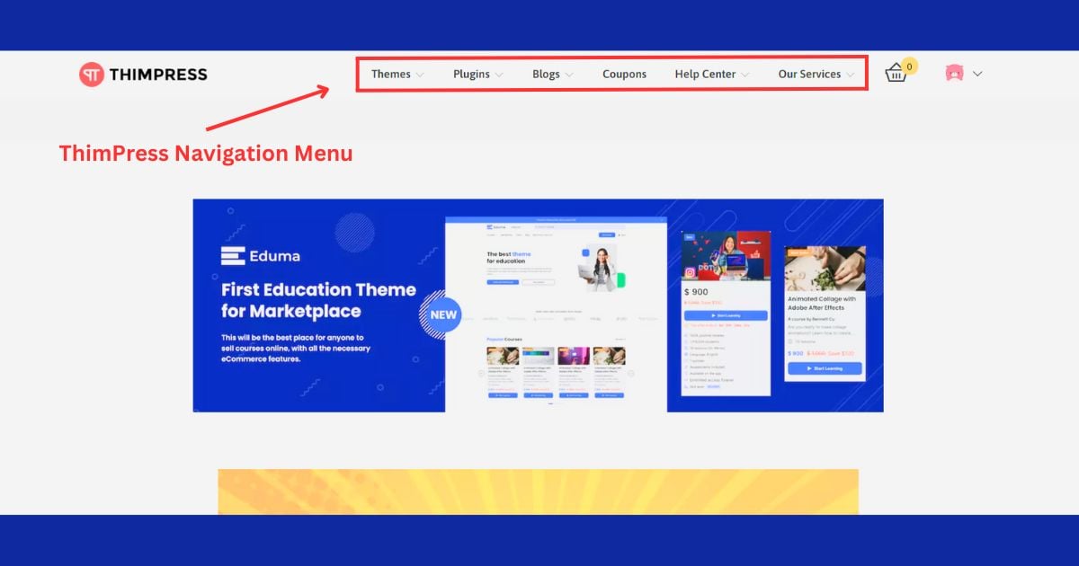 What are Navigation Menus? 3 ThimPress Navigation Menu