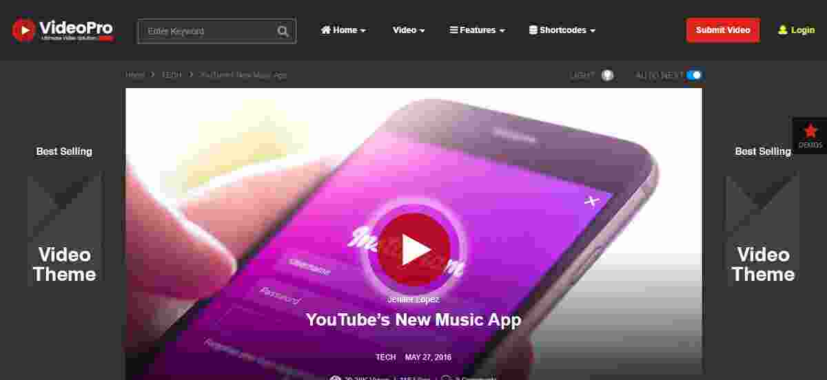 8+ Best WordPress Video Themes 10 VideoPro WordPress Video Theme