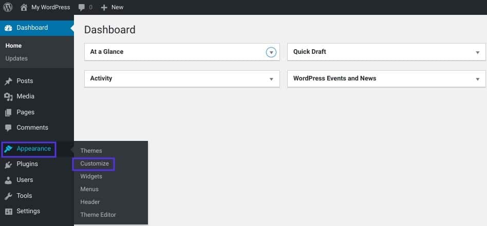 Best 3 Methods To Add A WordPress Favicon To Your Site 9 wordpress customize appearance