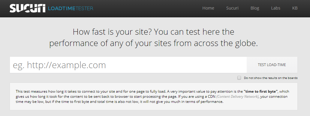 7 Tools To Optimize WordPress Website Speed 23 sucuri load time tester optimize wordpress website speed