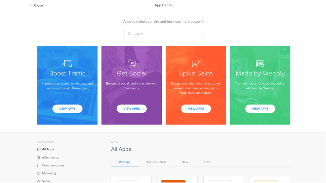 Weebly Website Builder: Best Review For 2023 13 app center weebly