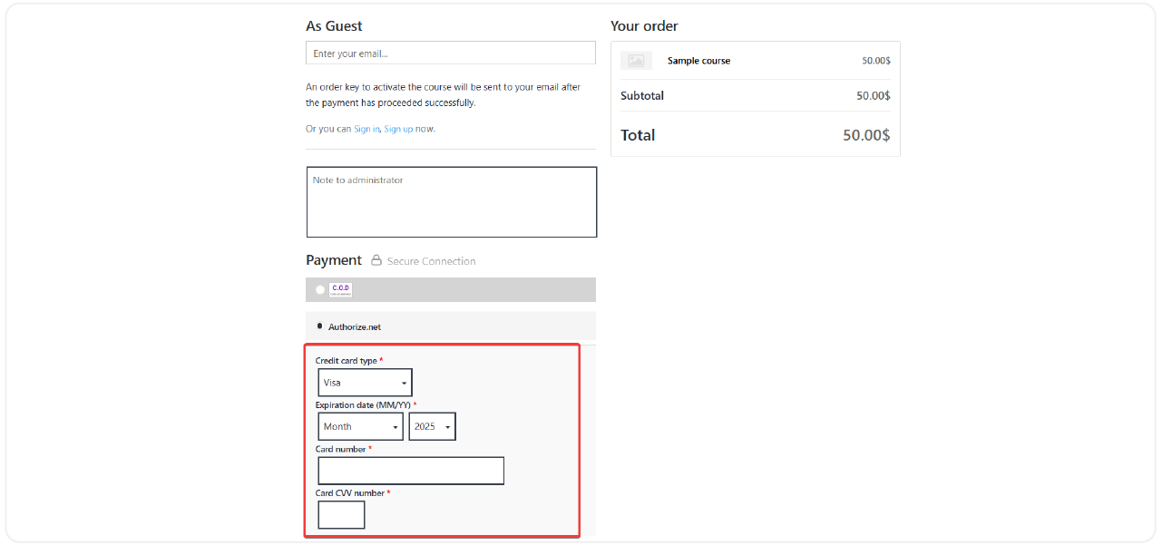 Authorize.Net Add-on for LearnPress 19 authorize-net-5
