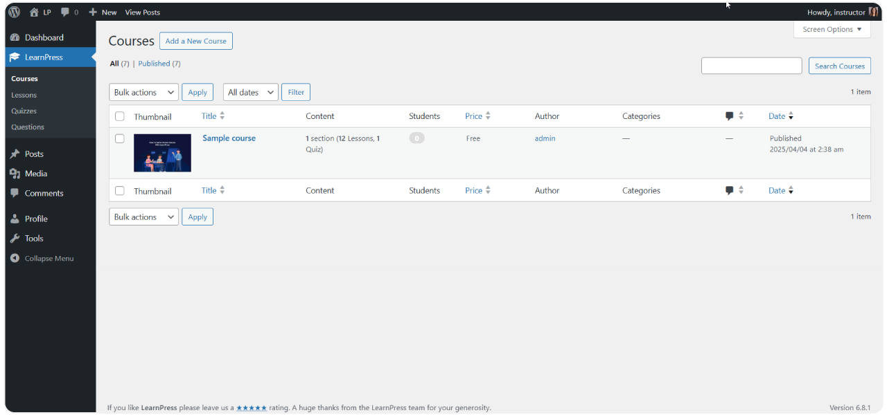 Co-Instructors Add-on for LearnPress 4 co-instructors-4