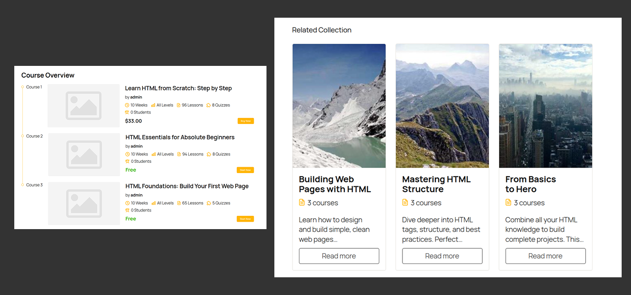 Collections Add-on for LearnPress 4 collection addon img4