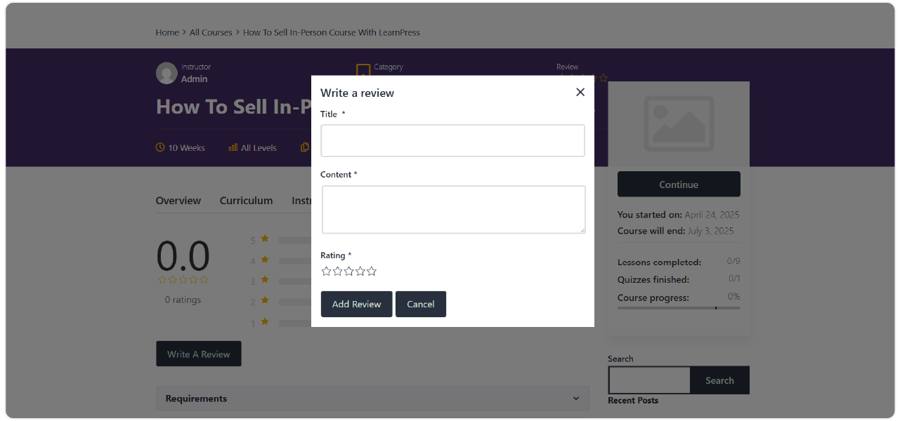 LearnPress - Course Review 3 course-review-4