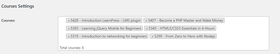 Paid Memberships Pro: Membership Plugin for LearnPress 13 course settings