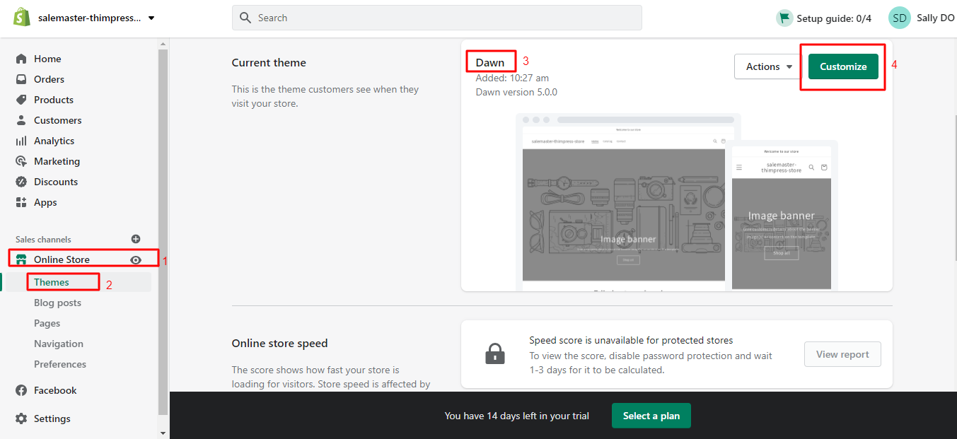 How to create an Online Store with Shopify? 28 dawn theme