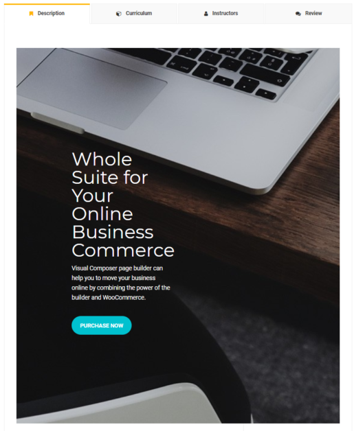 WP Bakery Page Builder With Eduma’s Course And LearnPress 13 Eduma's Course Page with VC (sample 2)