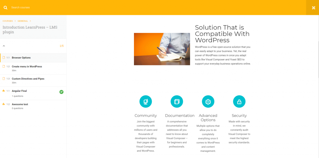 WP Bakery Page Builder With Eduma’s Course And LearnPress 20 Eduma's course