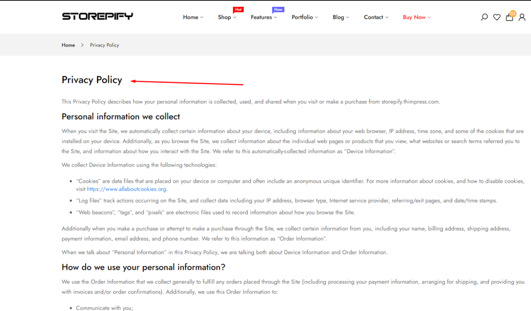 Storepify v1.3.6 Update 11 fix style of shopify default content pages