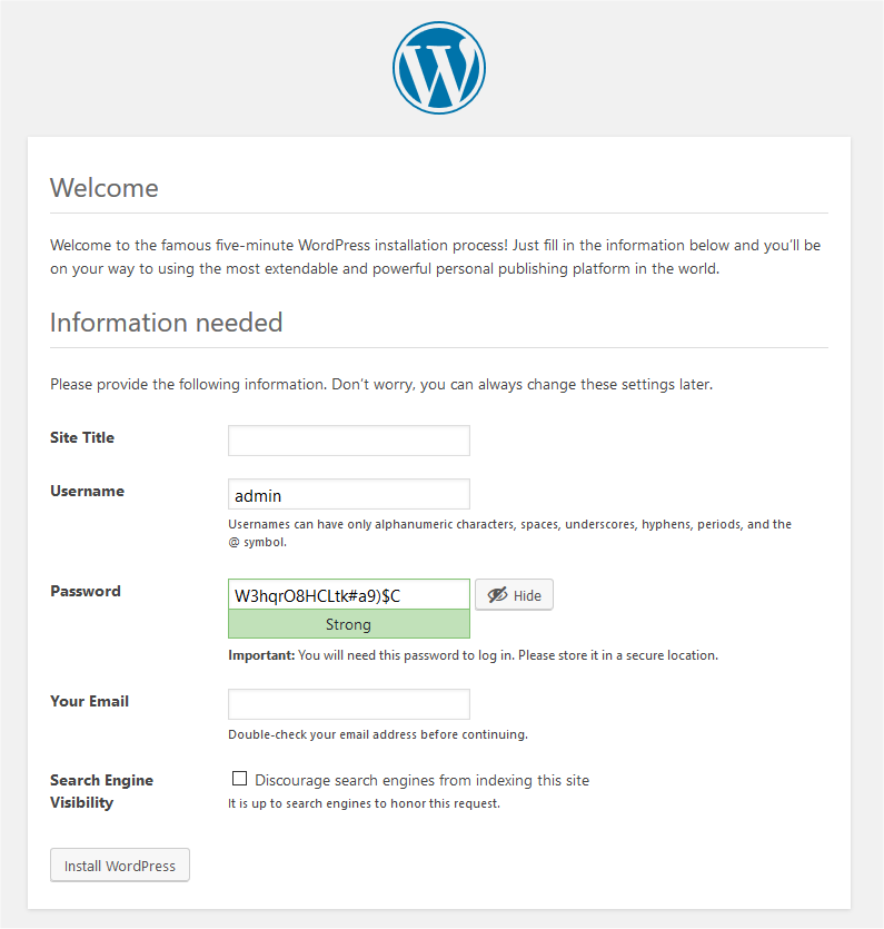 Steps To Build A WordPress Website, What Will You Need? 13 install wordpress software