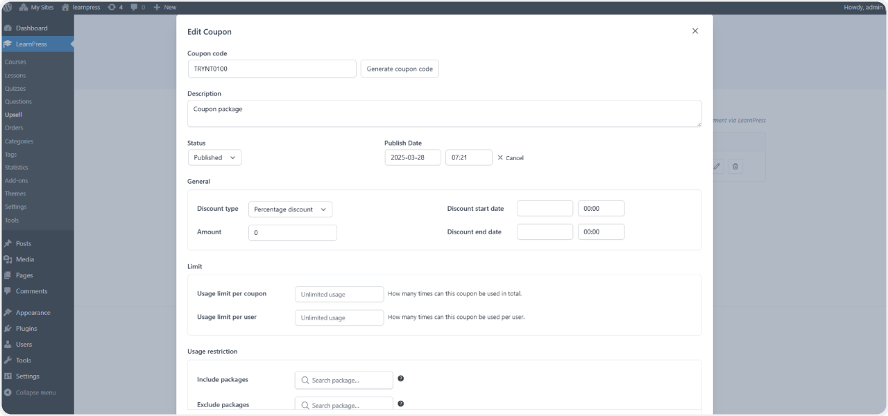 Upsell Add-on for LearnPress 6 learnpress-upsell-3