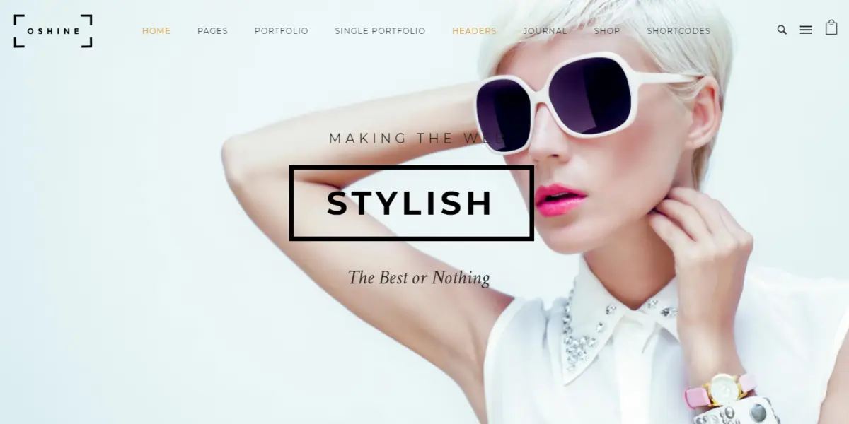 Best WordPress Photography Theme 7 oshine a wordress theme shining in all purposes