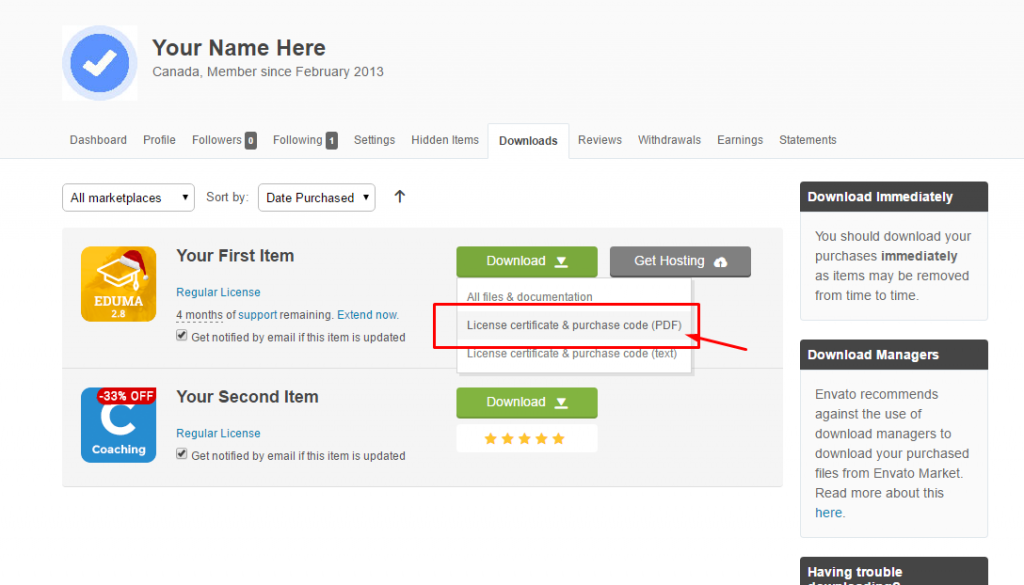 How To Get My Envato Purchase Code? 10 Purchasecode4