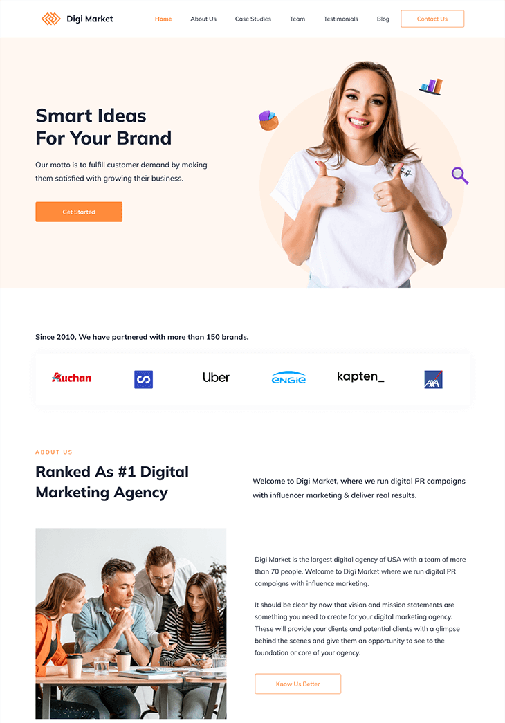 11 Best Free Landing Page WordPress Themes 18 rishi theme
