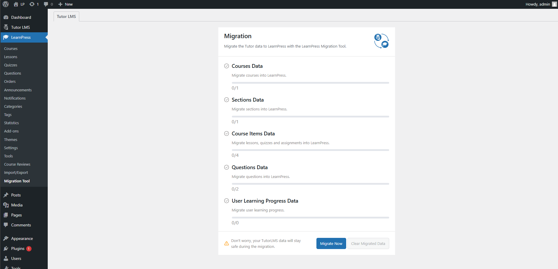 LearnPress - Export Import 5 Screenshot_1 (1)