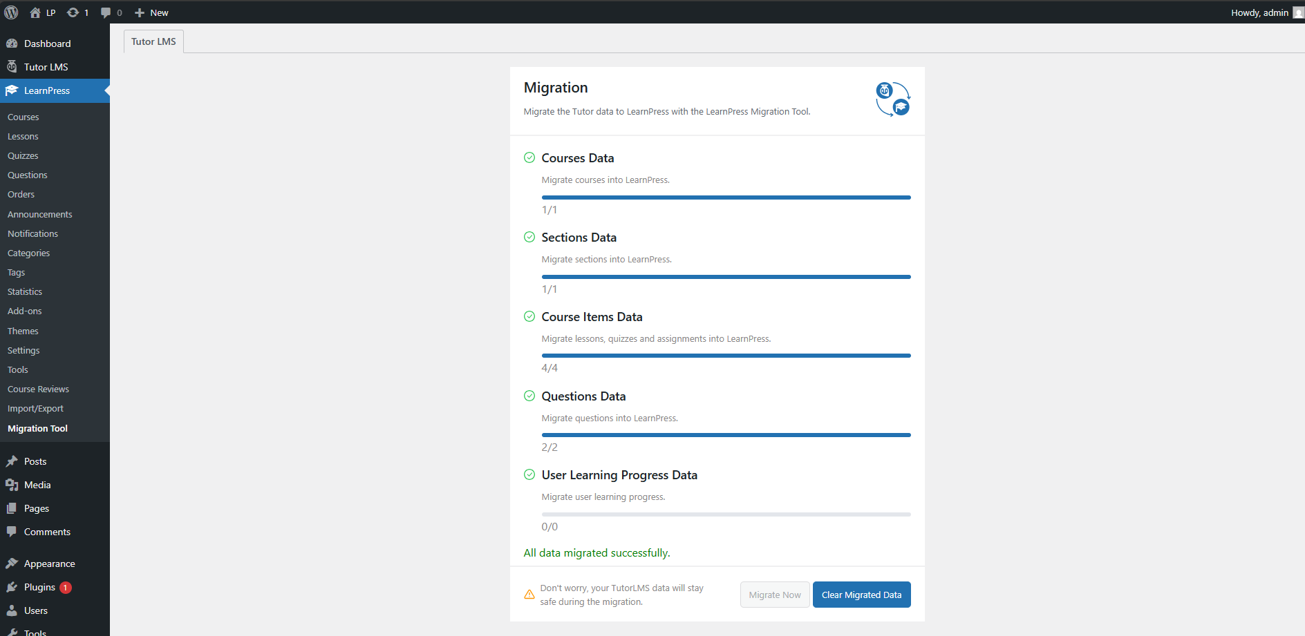 LearnPress - Export Import 6 Screenshot_2 (1)
