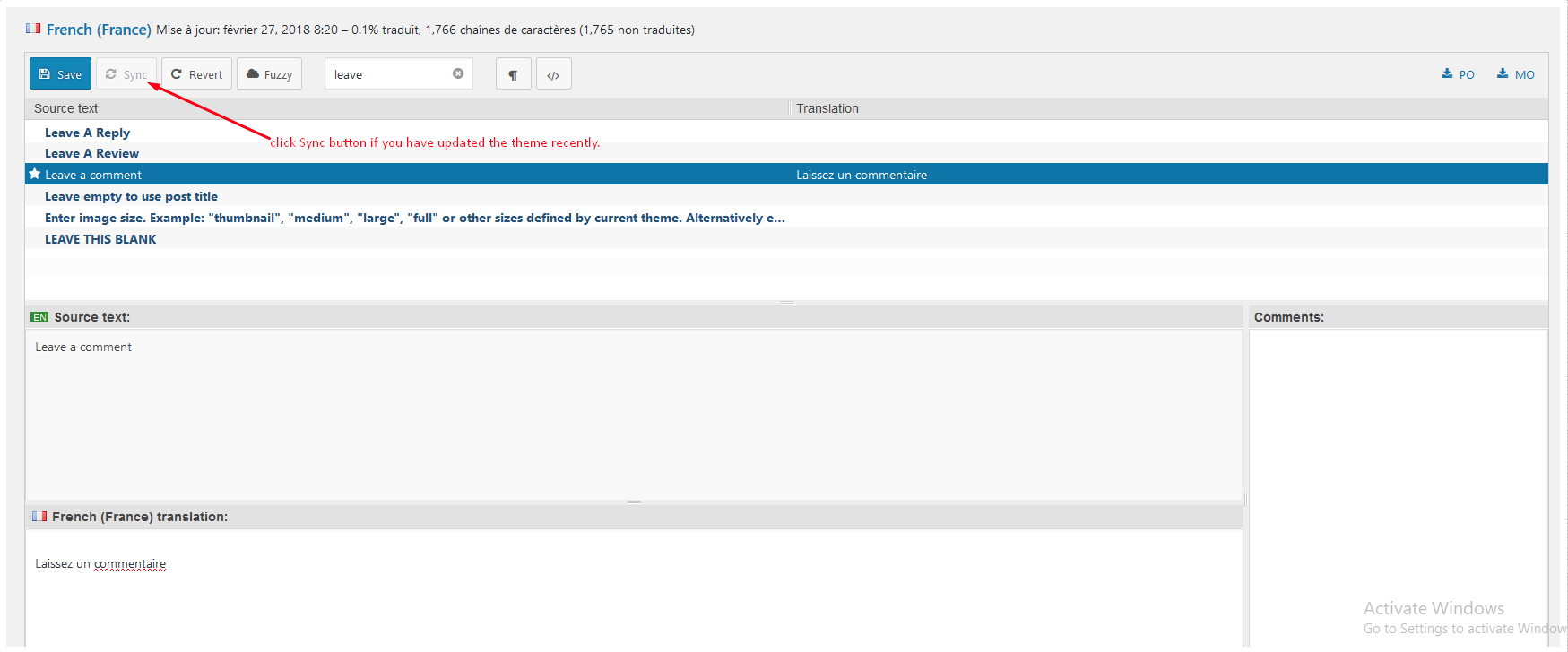 Loco Translate Guide: How to Translate Your WordPress Theme 8 Screenshot 4