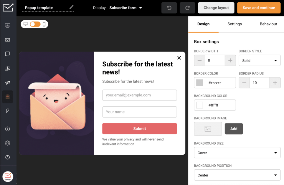 7+ Best WordPress Popup Plugin Collection 13 sender popup template