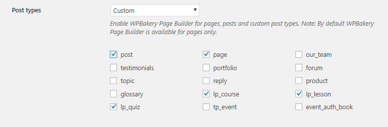 WP Bakery Page Builder With Eduma’s Course And LearnPress 17 Post types - Eduma's course