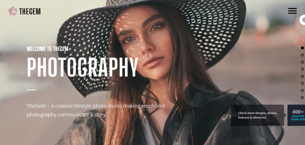 Best WordPress Photography Theme 8 thegem smart and multi purpose wordpress photographic theme