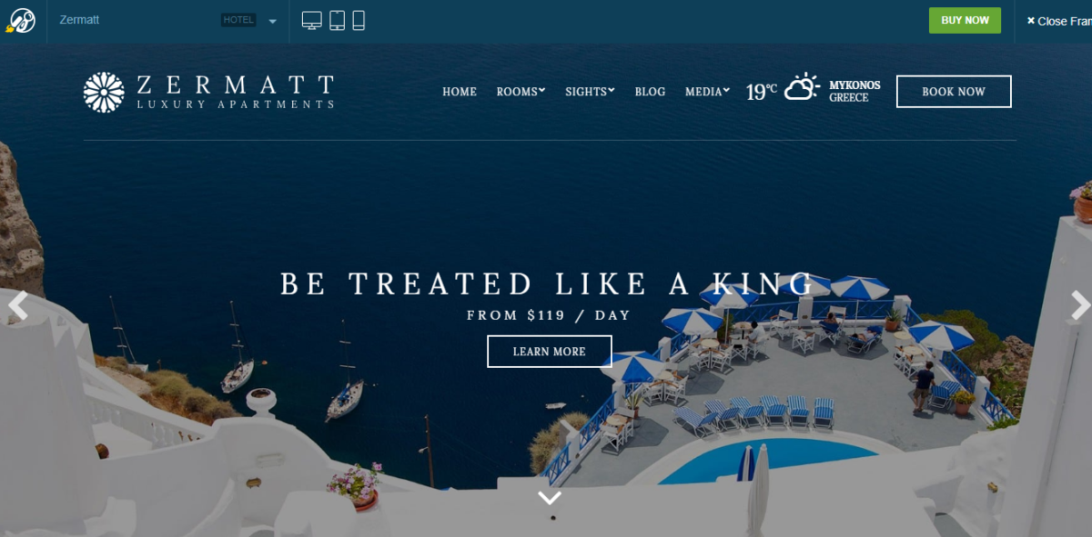 Top 8 Ideal Hotel WordPress Themes 15 zermatt wordpress theme